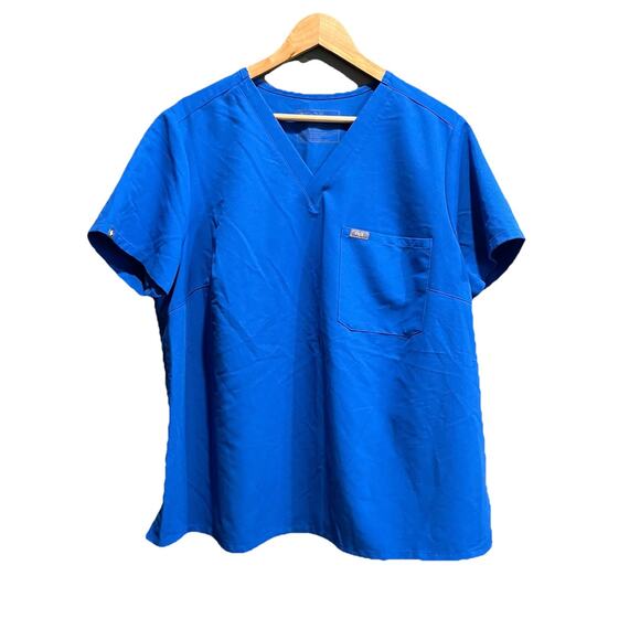 FIGS Technical Collection Blue Catarina Women's Scrubs Top Size 3XL - Picture 1 of 5